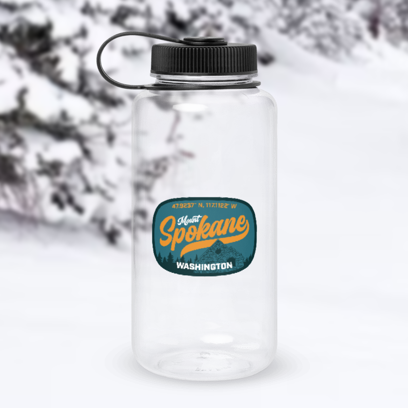 Mount Spokane Sticker Decal Vista House on Water Bottle