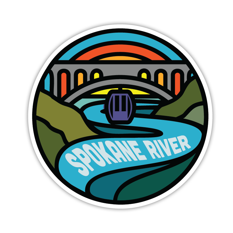 Spokane River Circle Decal