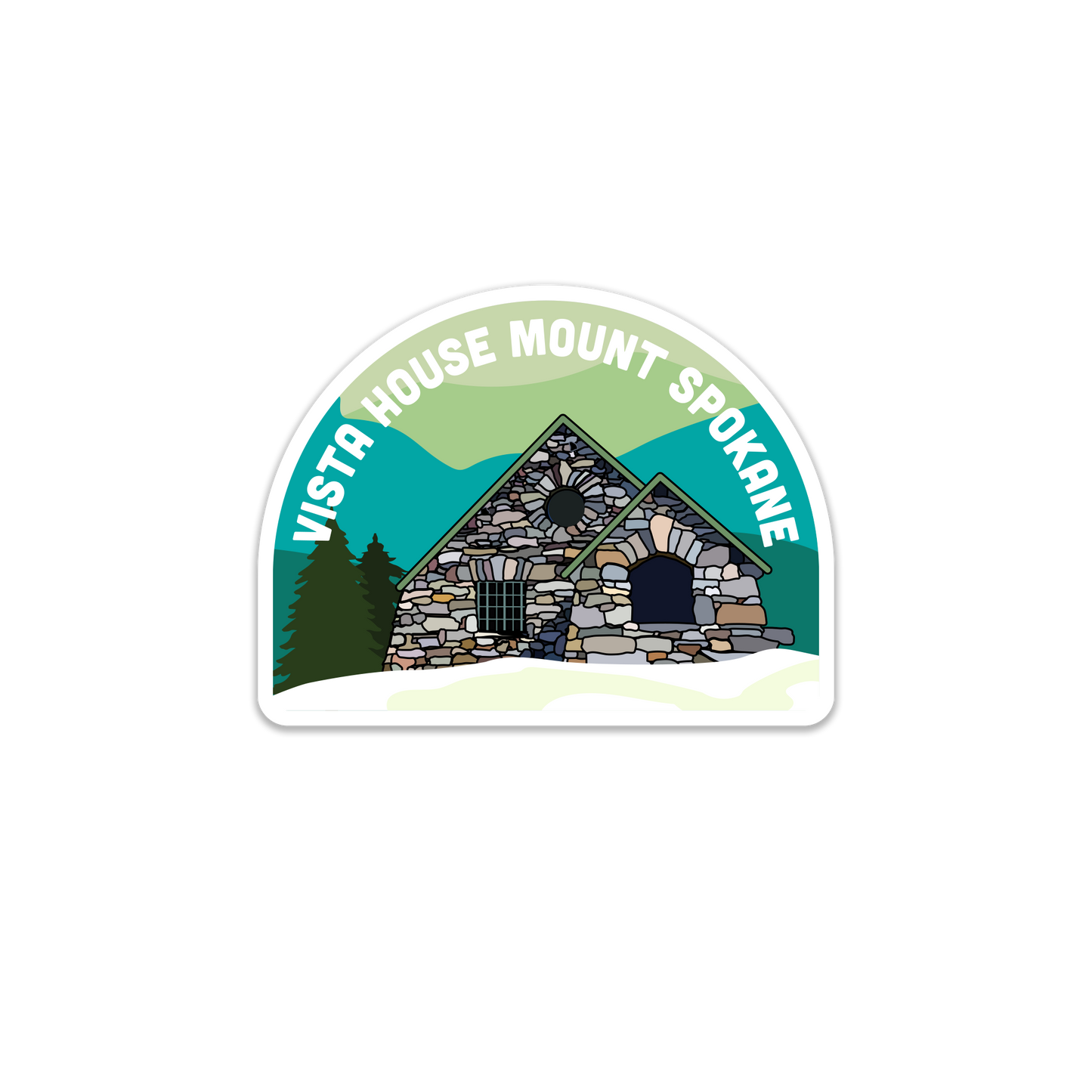 Vista House at Mount Spokane Stickers