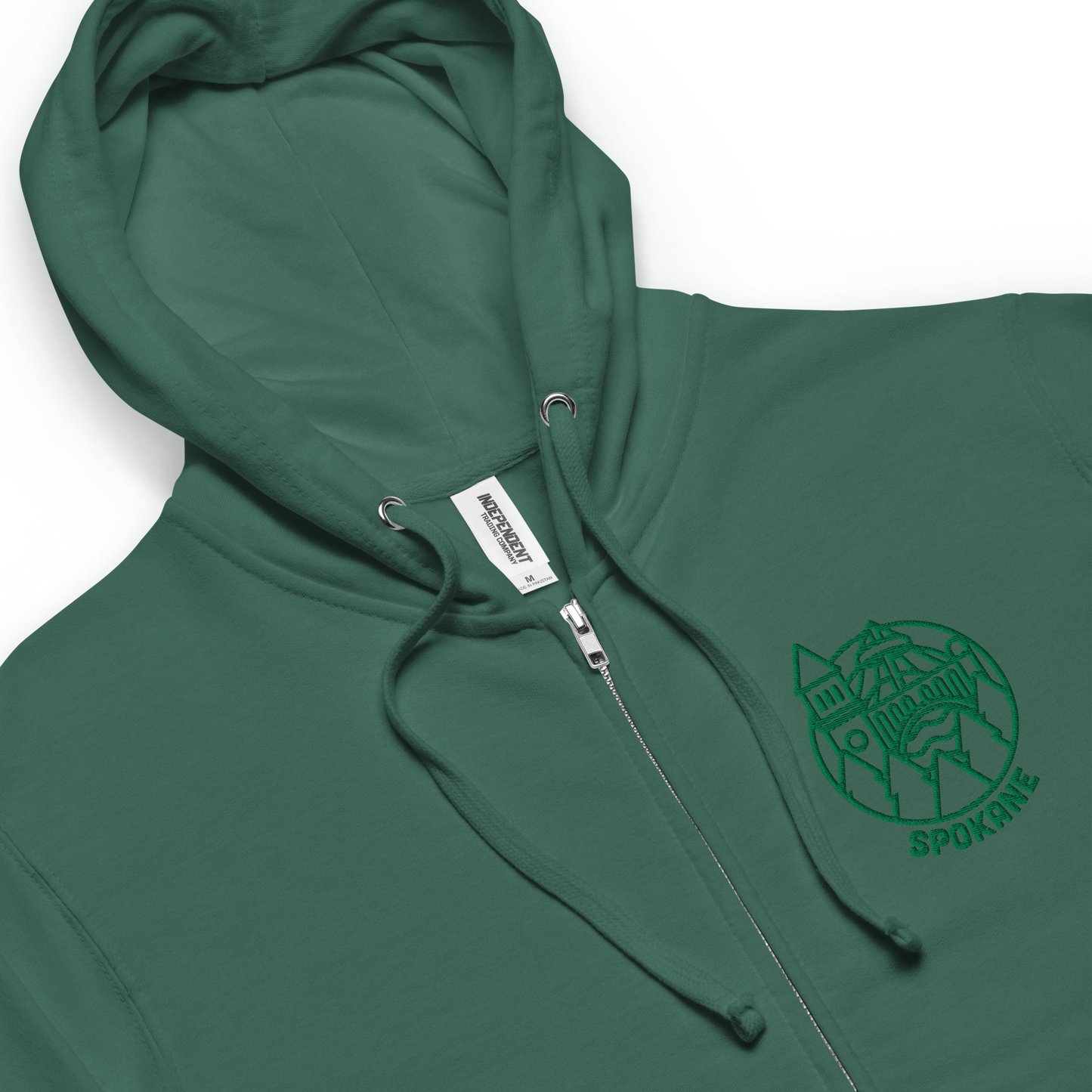 Spokane Premium Embroidered Fleece Zip Up Hoodie - Alpine