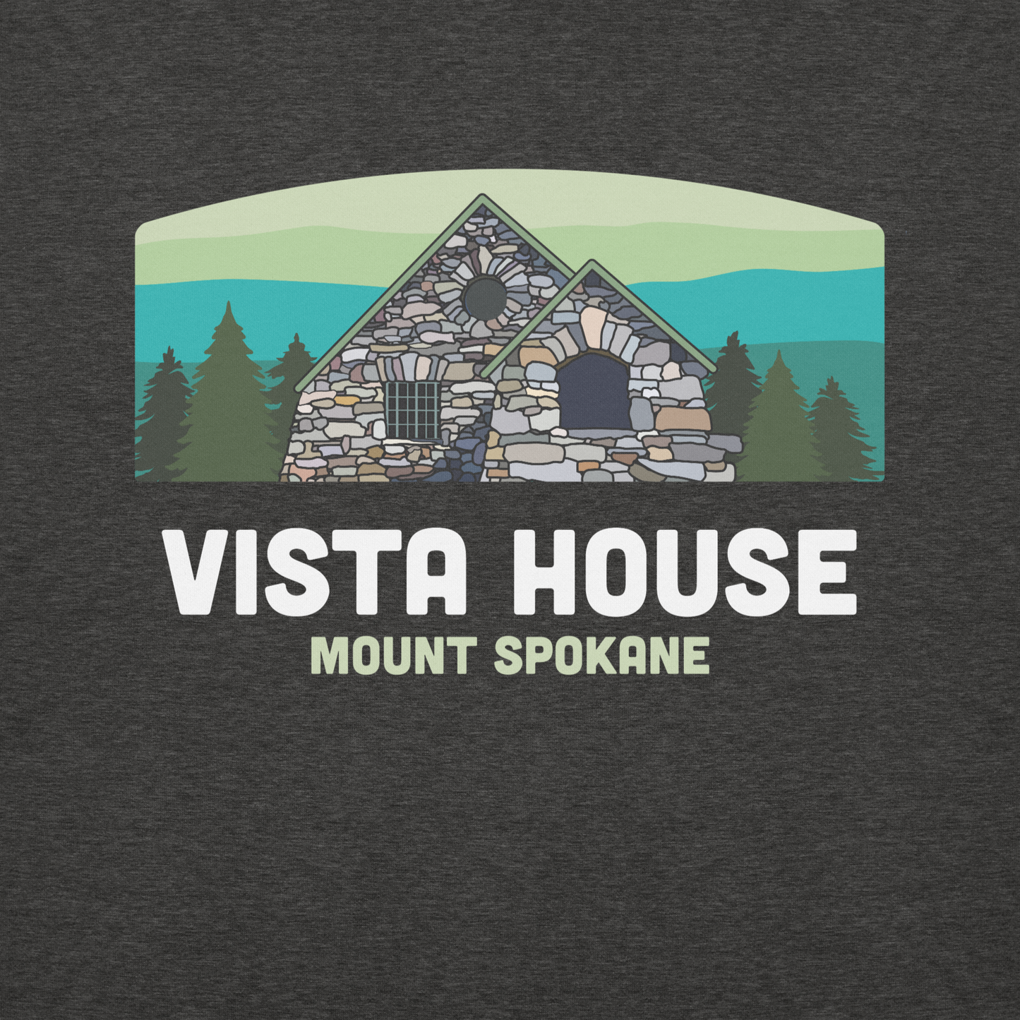 Vista House Premium Fitted Pullover Hoodie - Emerald