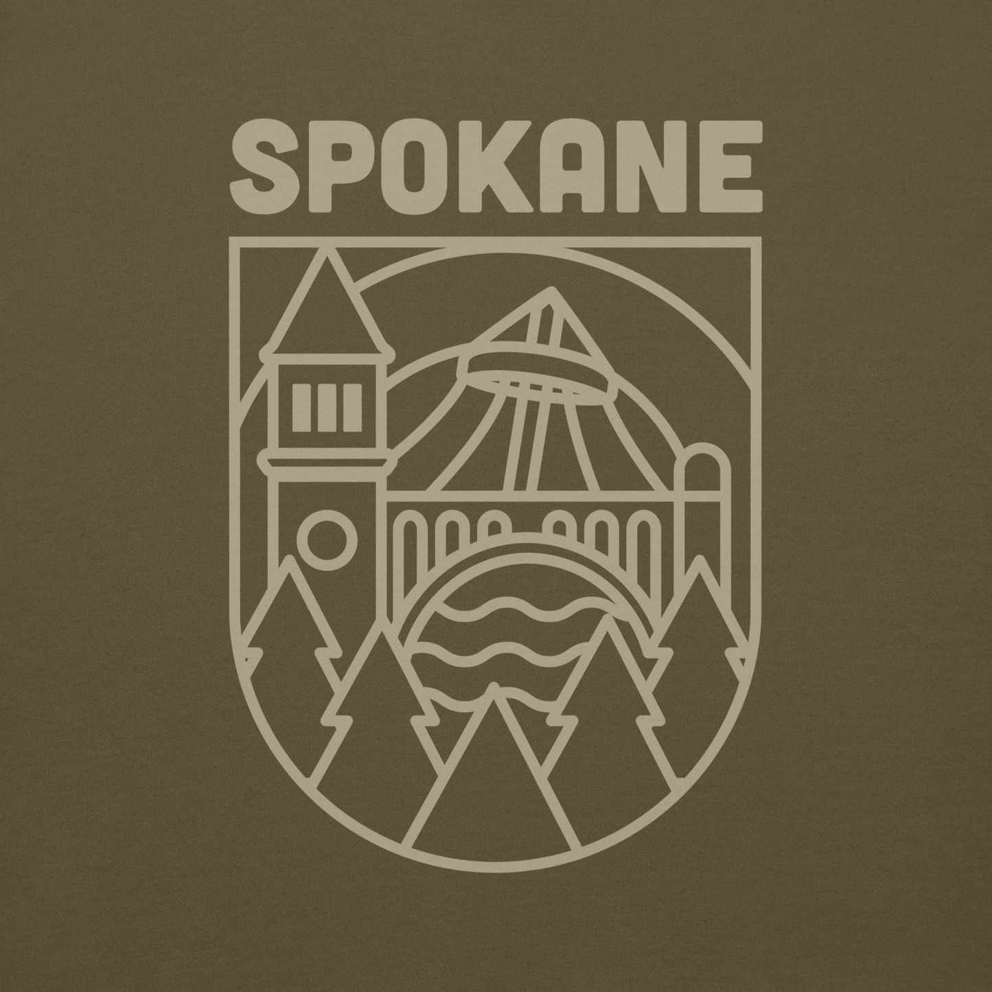 Spokane Premium Fitted Pullover Hoodie - Clay