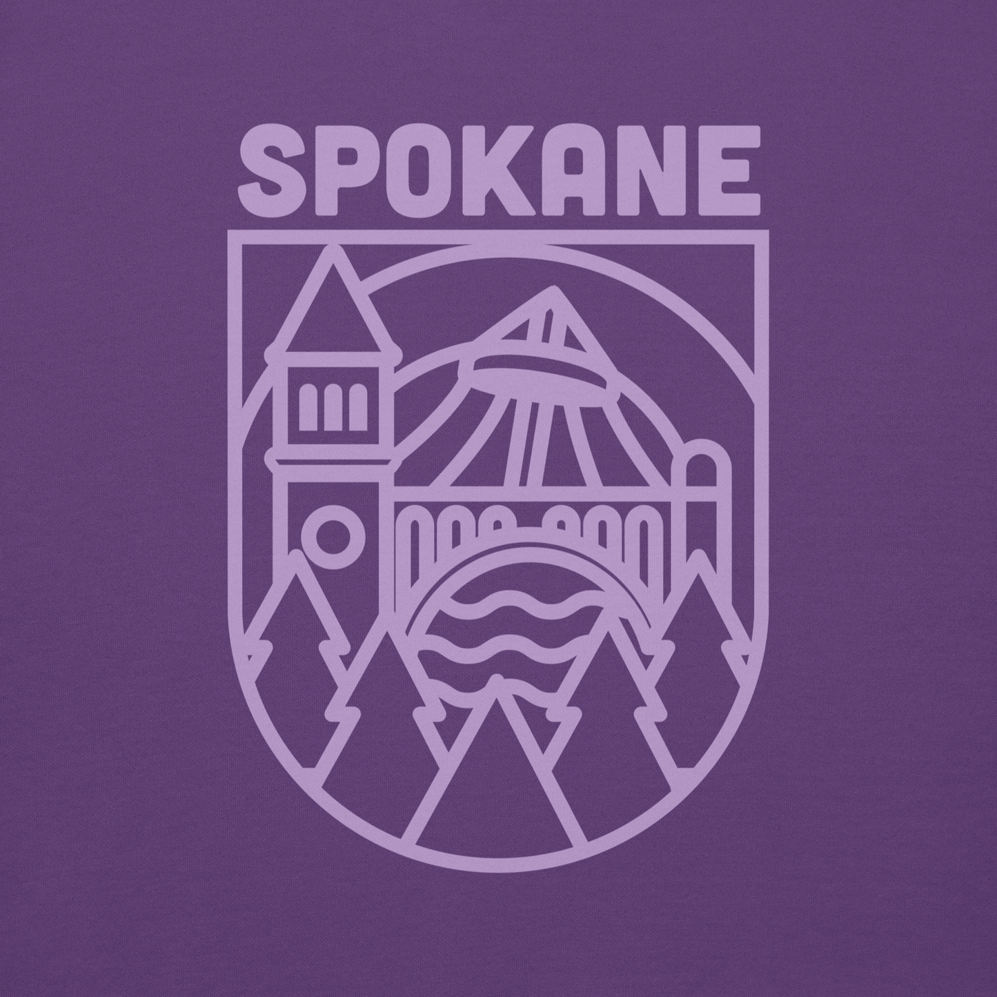 Spokane Premium Fitted Pullover Hoodie - Lilac