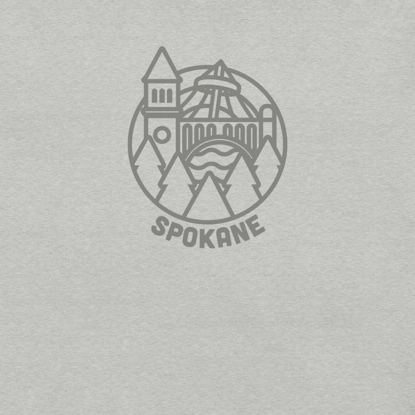 Spokane Outline Tee - Athletic