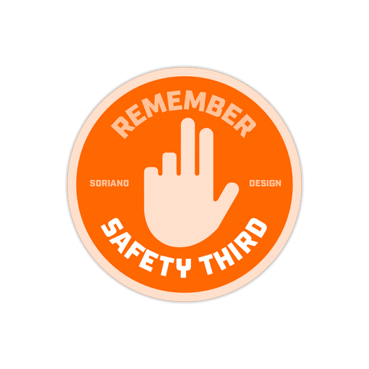 Safety Third Sticker Decal Woodworking