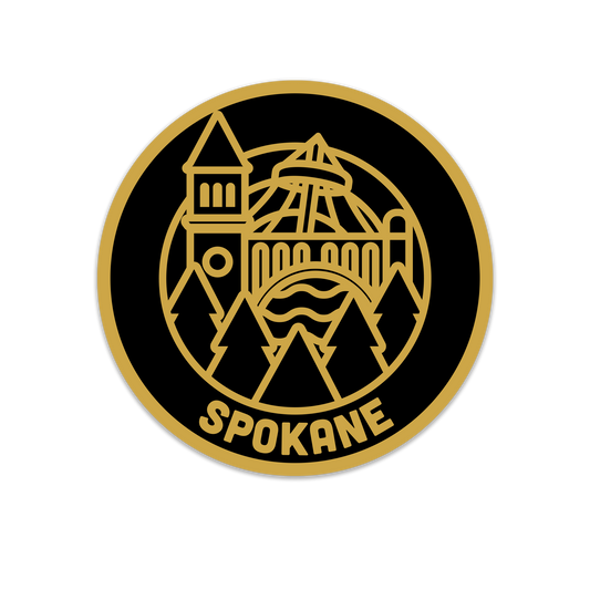 Spokane Outline Badge Sticker