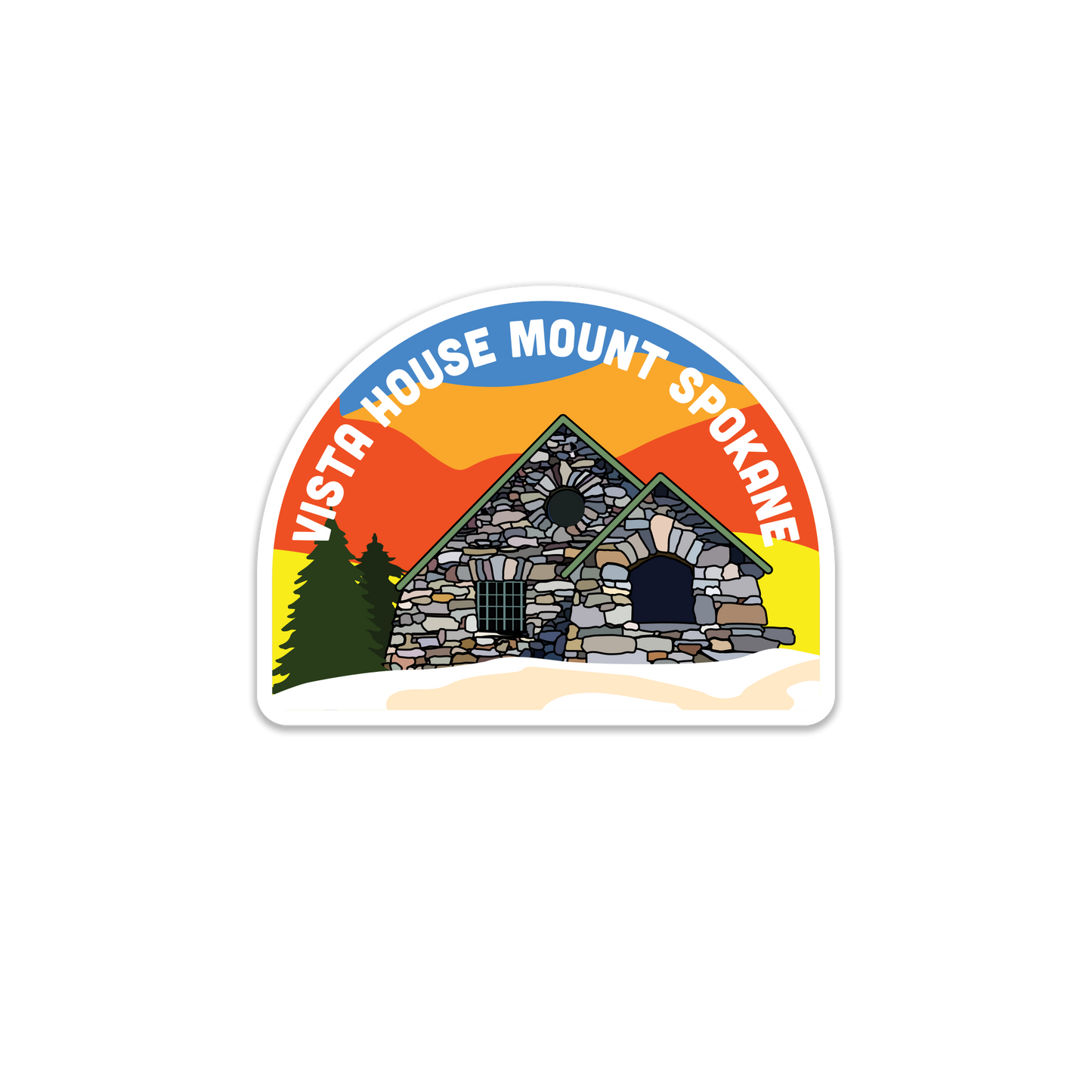 Vista House at Mount Spokane Stickers