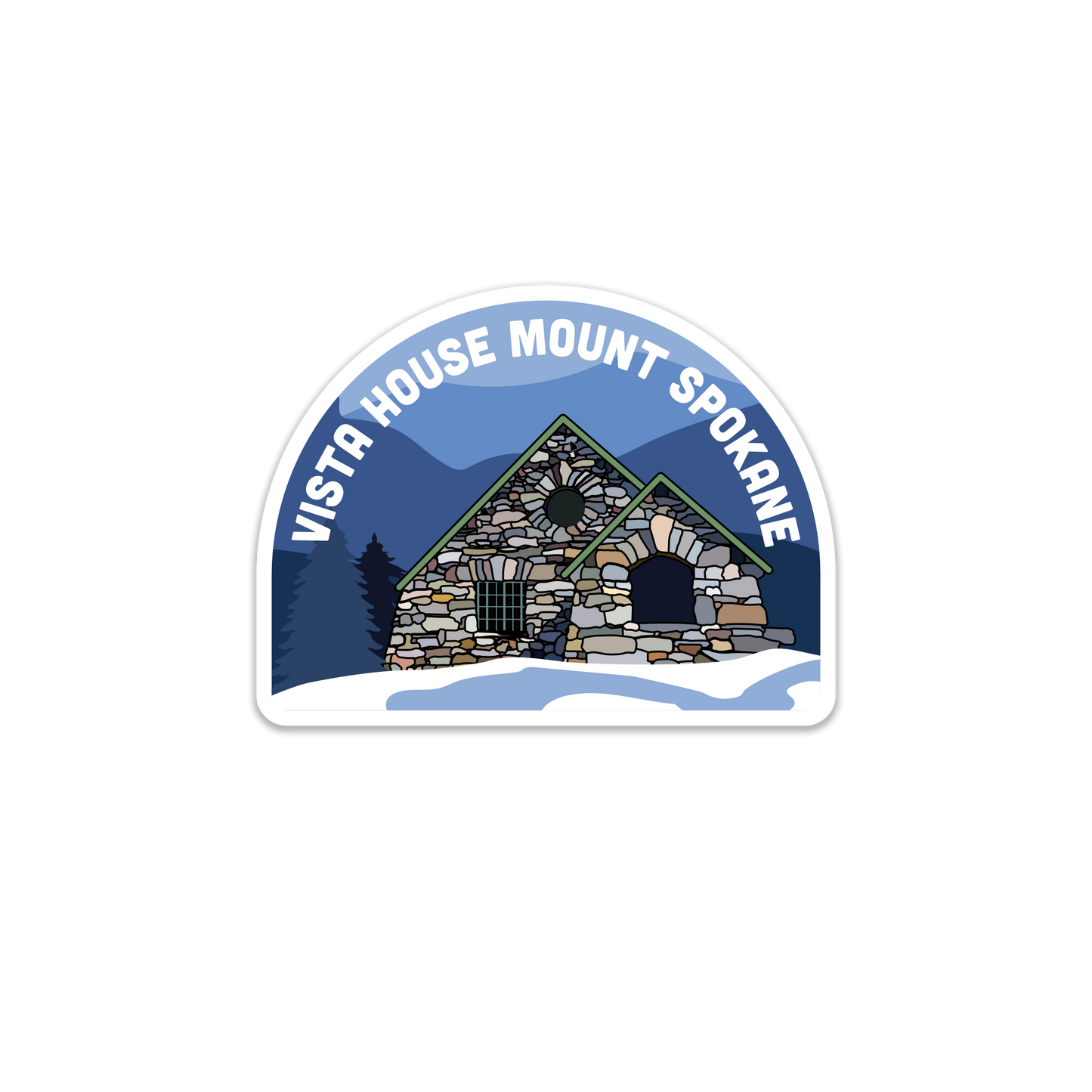 Vista House at Mount Spokane Stickers