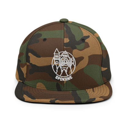 Spokane Embroidered Camo Snapback