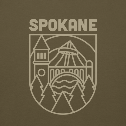 Spokane Outline Premium Pullover Hoodie