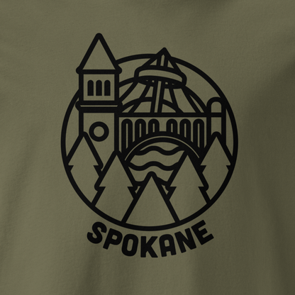 Spokane Outline Tee - Moss