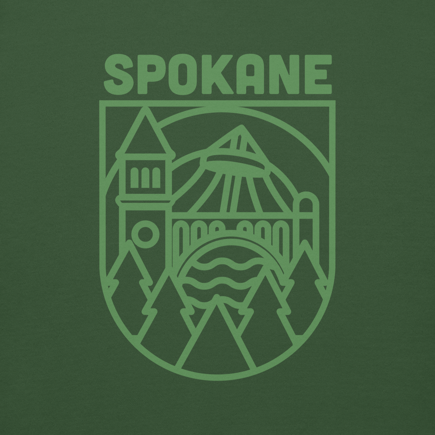 Spokane Premium Fitted Pullover Hoodie - Forrest