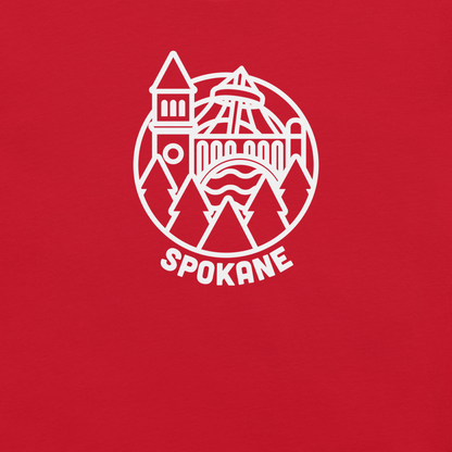 Spokane Outline Tee - Red